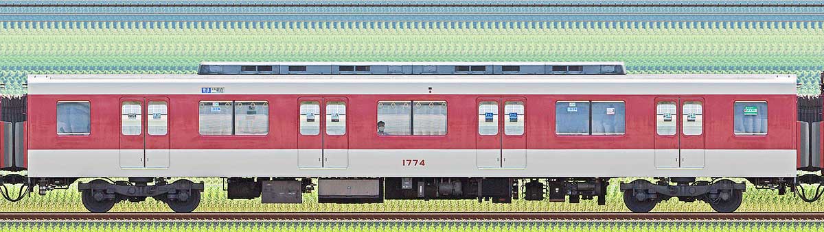 近鉄1620系サ1774南側の側面写真