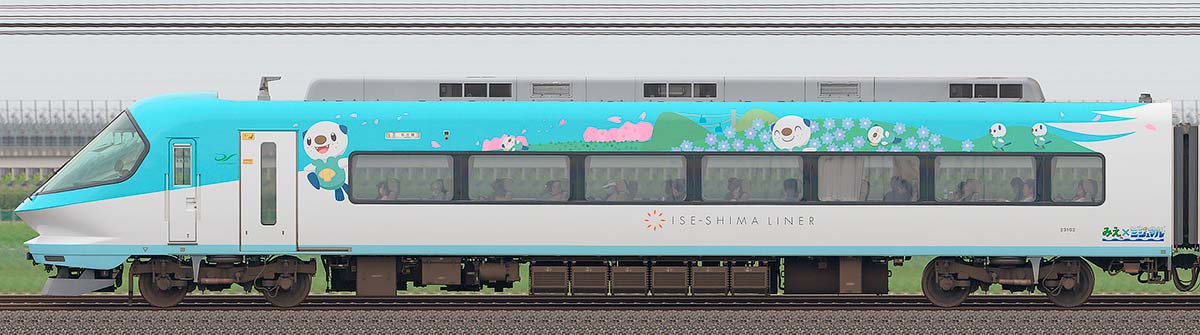 近鉄23000系「ミジュマルライナー」ク23102南側の側面写真