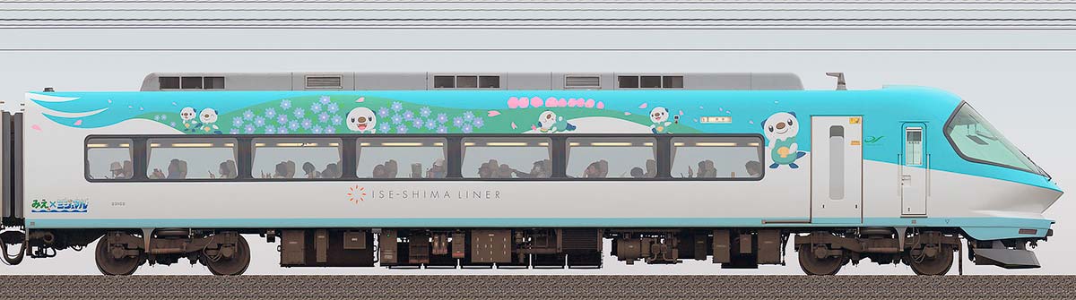 近鉄23000系「ミジュマルライナー」ク23102北側の側面写真