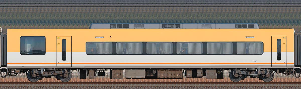 近鉄23000系「伊勢志摩ライナー」モ23306南側の側面写真