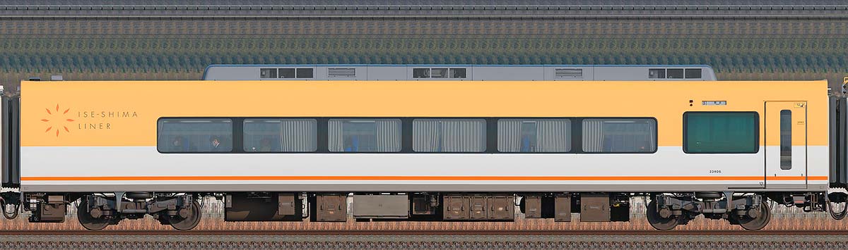 近鉄23000系「伊勢志摩ライナー」モ23406南側の側面写真