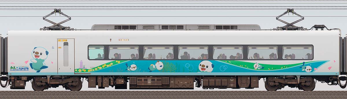 近鉄23000系「ミジュマルライナー」モ23502北側の側面写真