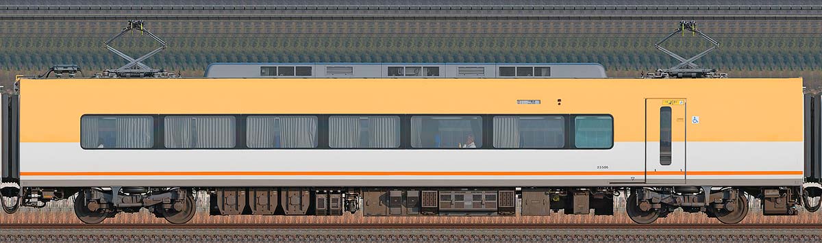 近鉄23000系「伊勢志摩ライナー」モ23506南側の側面写真