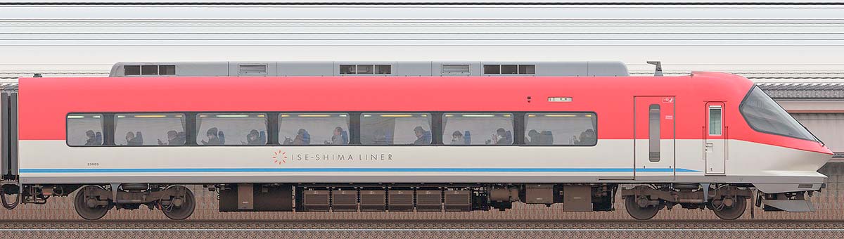 近鉄23000系「伊勢志摩ライナー」ク23605海側の側面写真