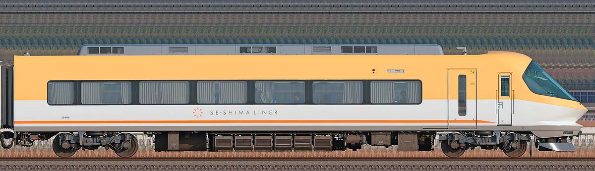 近鉄23000系「伊勢志摩ライナー」ク23606南側の側面写真