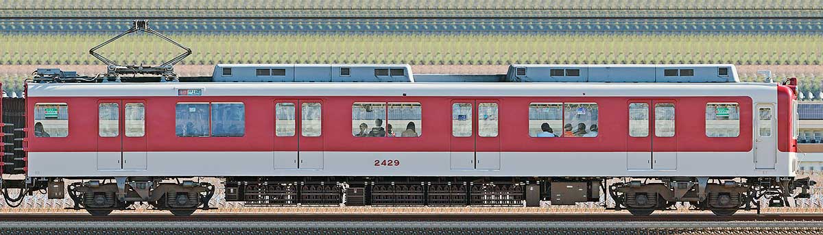 近鉄2430系モ2429南側の側面写真