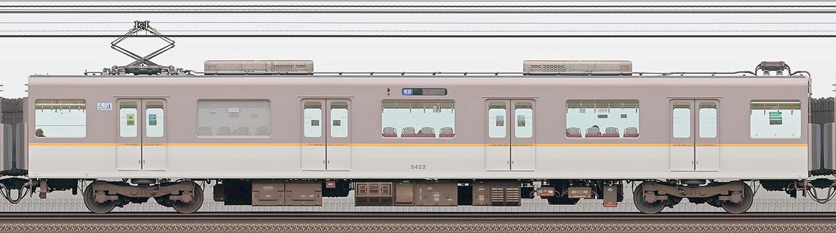 近鉄5820系「L/Cカー」モ5422海側の側面写真