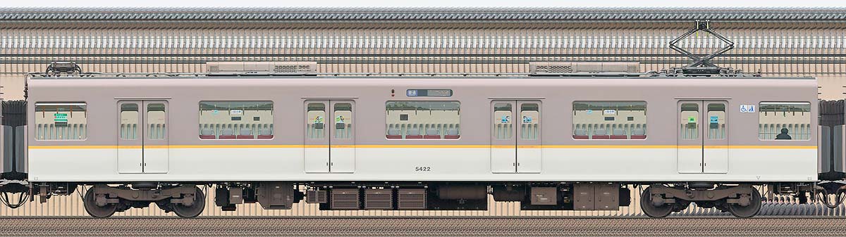 近鉄5820系「L/Cカー」モ5422山側の側面写真