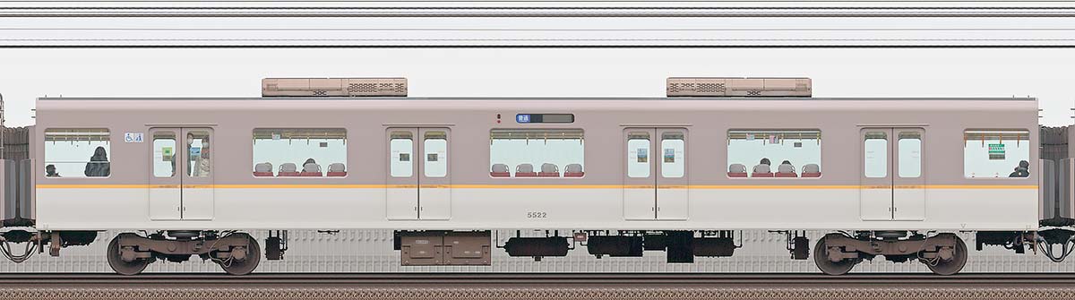 近鉄5820系「L/Cカー」サ5522海側の側面写真