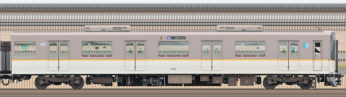 近鉄5820系「L/Cカー」ク5722山側の側面写真