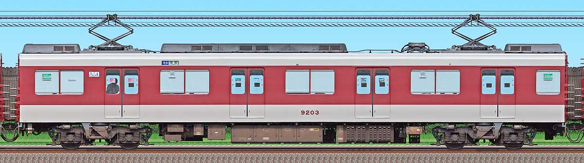 近鉄9200系モ9203北側の側面写真