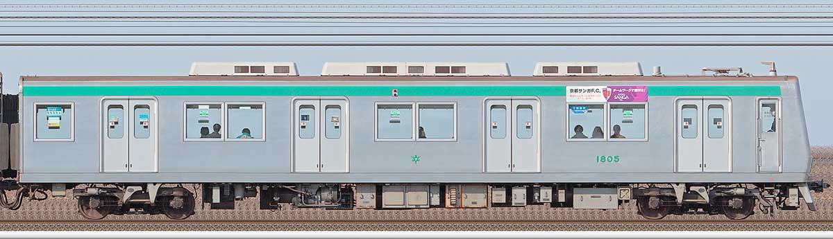京都市交通局10系18051側の側面写真