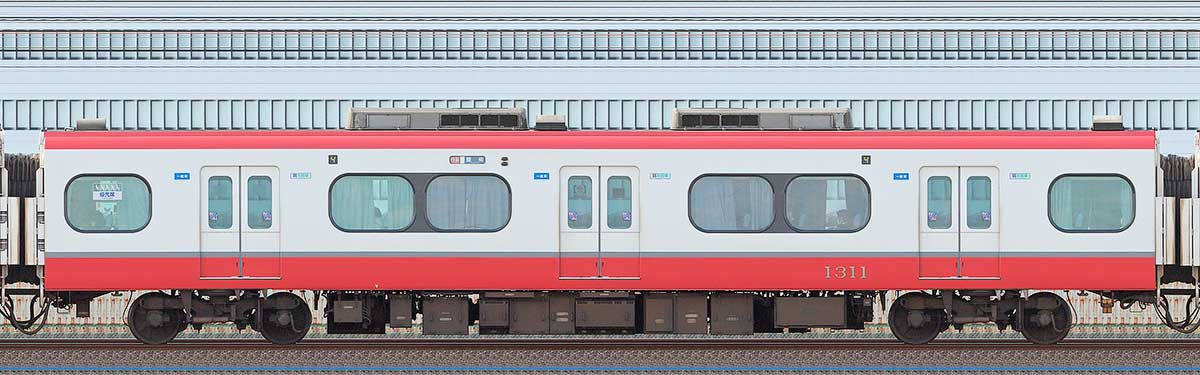 名鉄1200系「パノラマsuper」（2次車）サ1311（リニューアル車）山側の側面写真