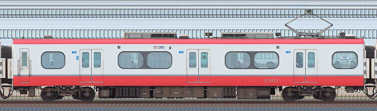 名鉄1200系「パノラマsuper」(2次車)モ1361(リニューアル車)山側の側面写真