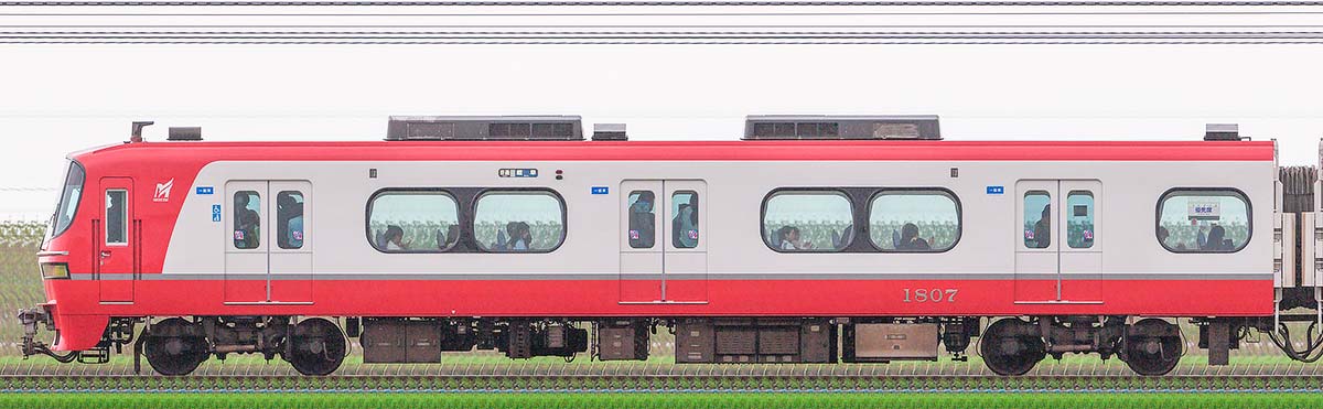 名鉄1800系(2次車)ク1807(リニューアル車)山側の側面写真