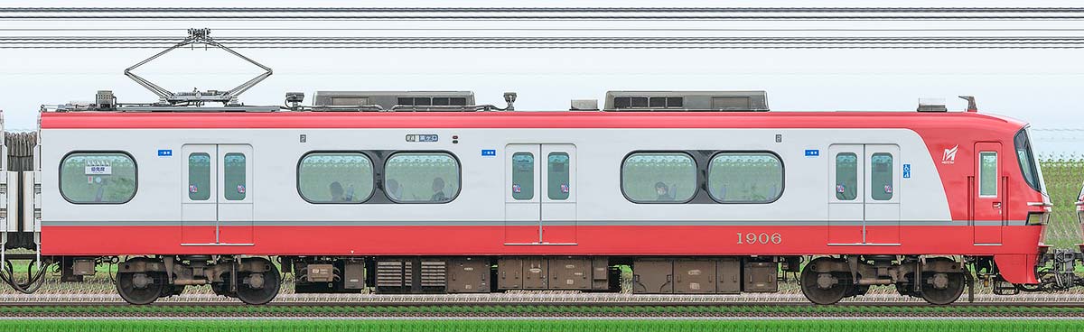 名鉄1800系(2次車)モ1906(リニューアル車)山側の側面写真