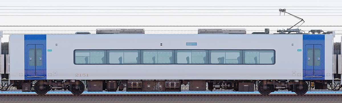 名鉄2000系「ミュースカイ」モ2151海側の側面写真