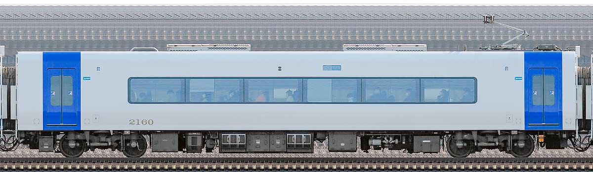 名鉄2000系「ミュースカイ」モ2160海側の側面写真
