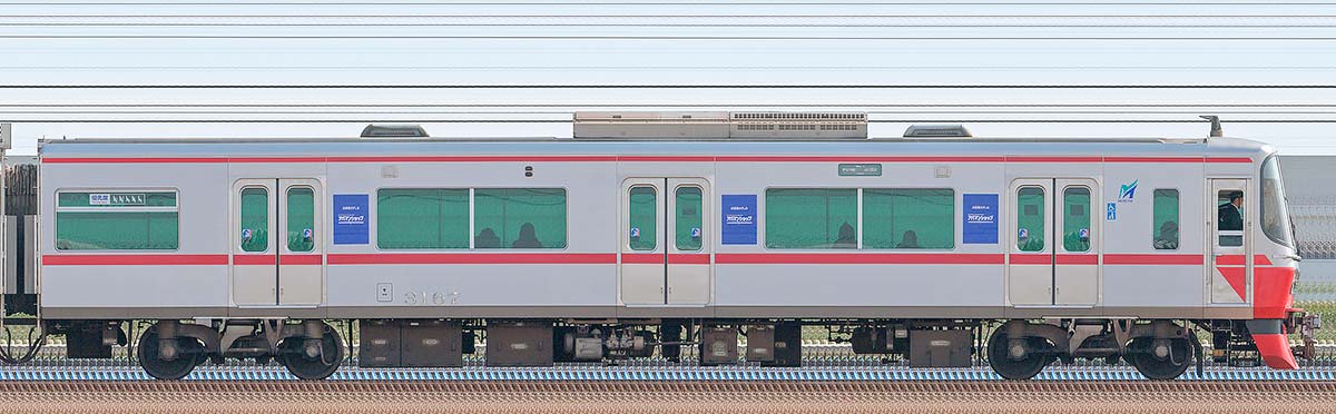 名鉄3150系（5次車）ク3167海側の側面写真