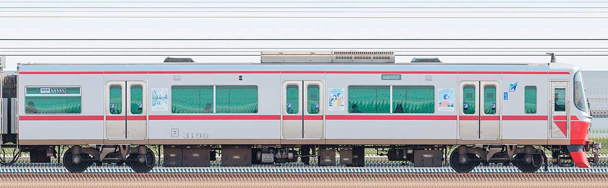 名鉄3150系（6次車）ク3169海側の側面写真