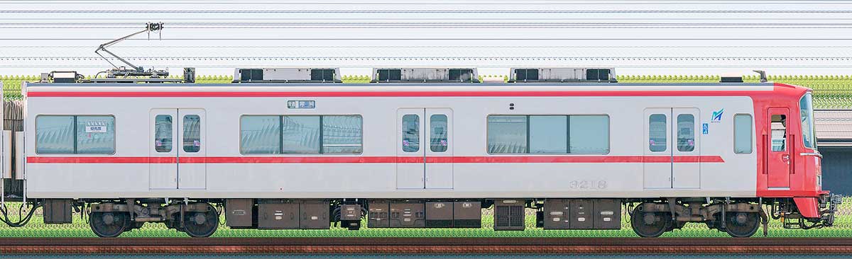 名鉄3100系（2次車）モ3218山側の側面写真