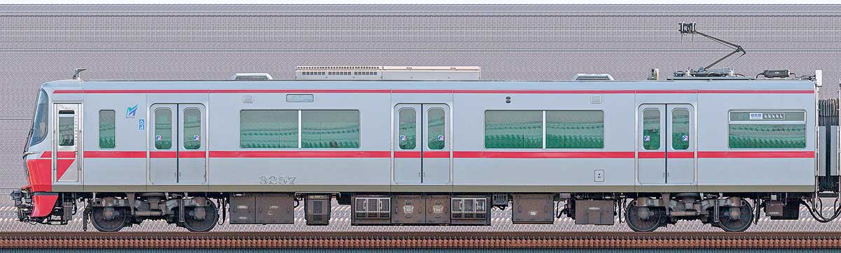 名鉄3150系（2次車）モ3257海側の側面写真