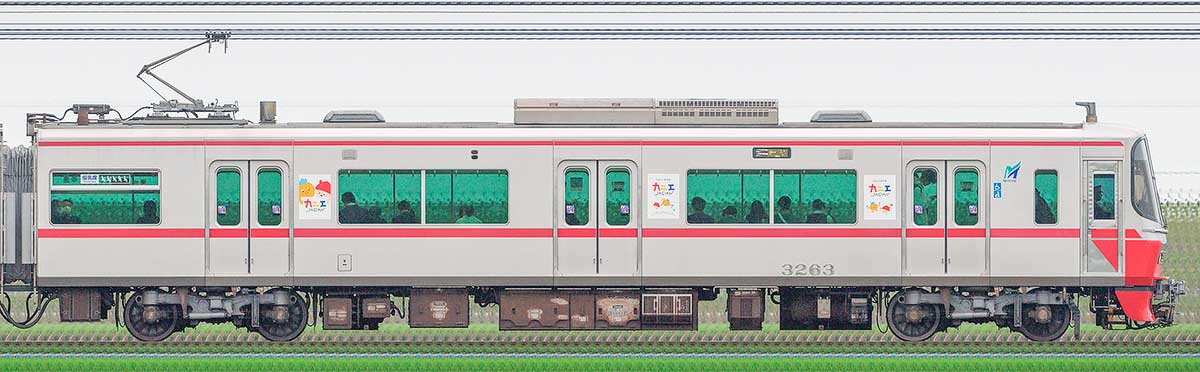 名鉄3150系（3次車）モ3263山側の側面写真
