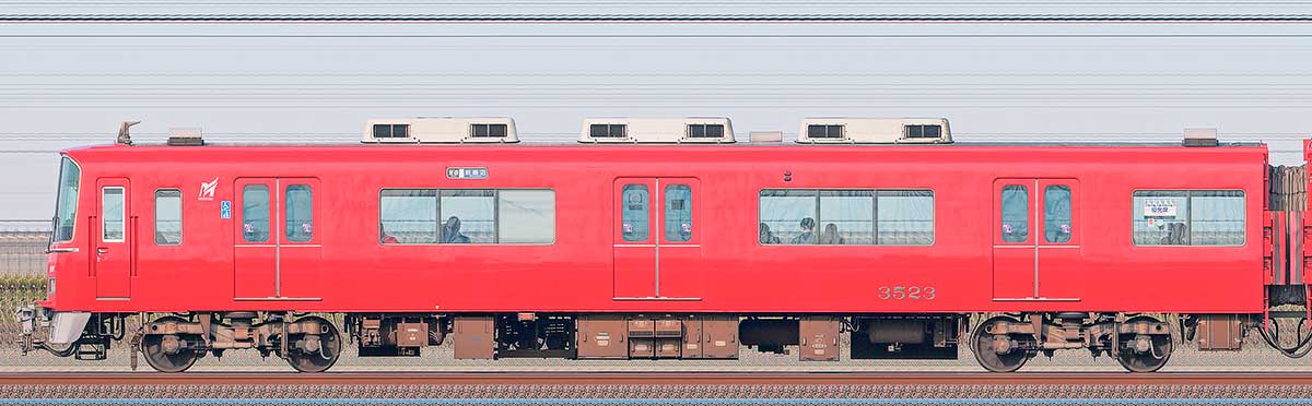 名鉄3500系（4次車）ク3523山側の側面写真