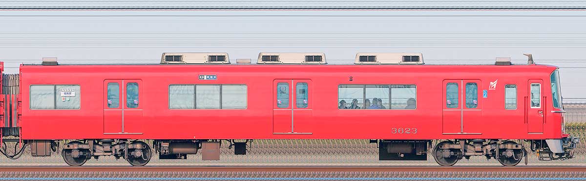 名鉄3500系（4次車）ク3623山側の側面写真