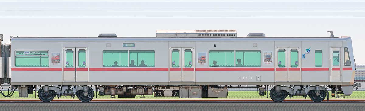 名鉄4000系「名鉄瀬戸線120周年記念トレイン」ク4113山側の側面写真