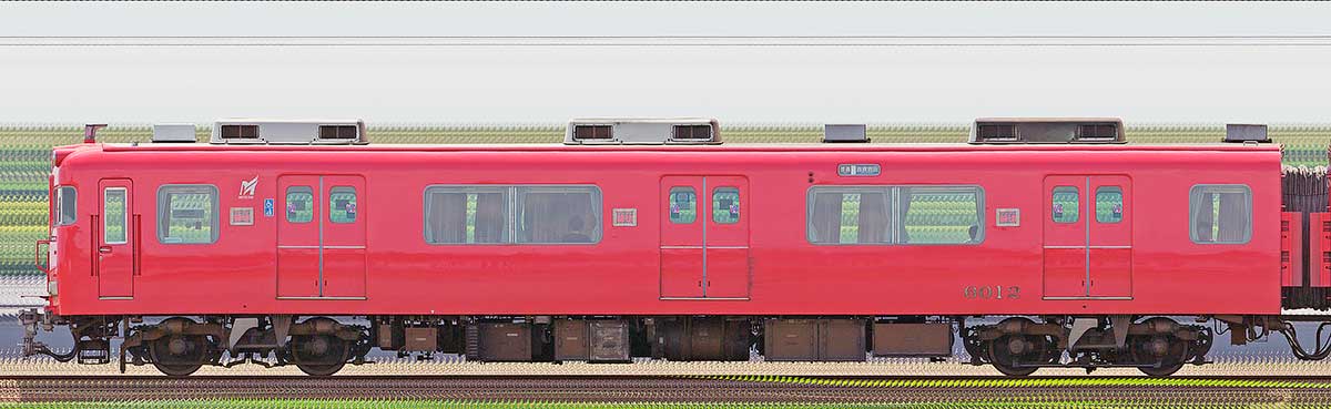 名鉄6000系（3次車）ク6012山側の側面写真