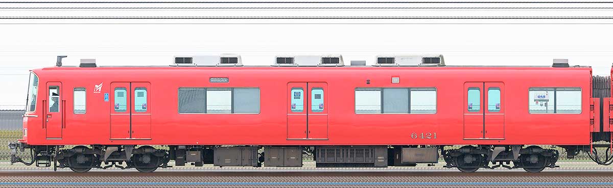 名鉄6500系（7次車・内装更新車）ク6421山側の側面写真