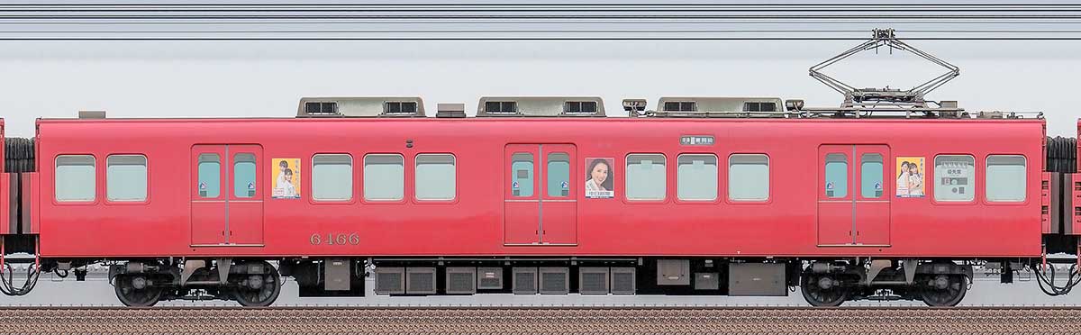 名鉄6500系（5次車）モ6466の側面写真｜RailFile.jp｜鉄道車両サイド