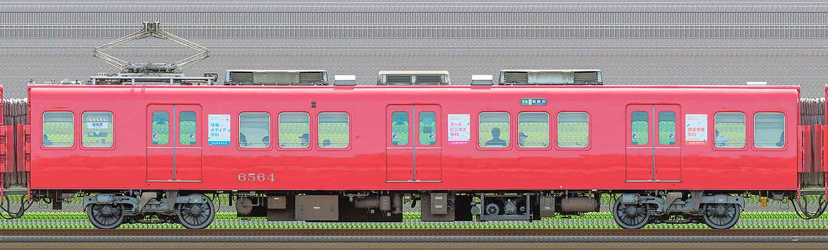 名鉄6500系（4次車）モ6564海側の側面写真