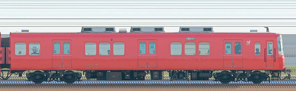 名鉄6800系(2次車)ク6805海側の側面写真