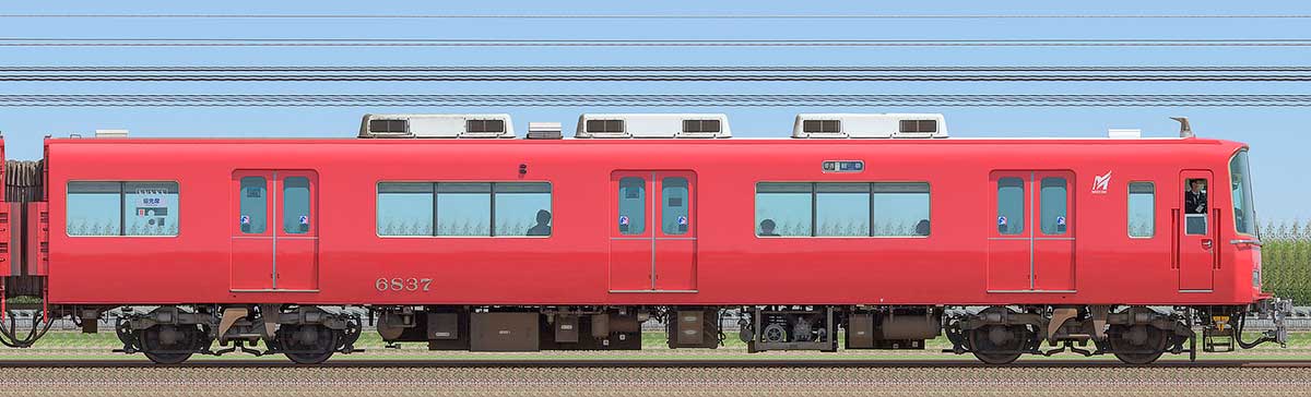名鉄6800系(6次車)ク6837海側の側面写真