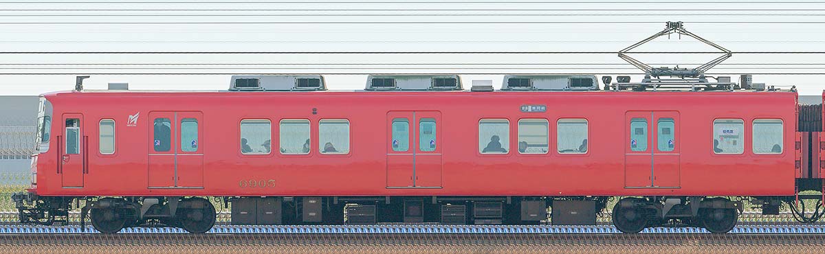 名鉄6800系(2次車)モ6905海側の側面写真