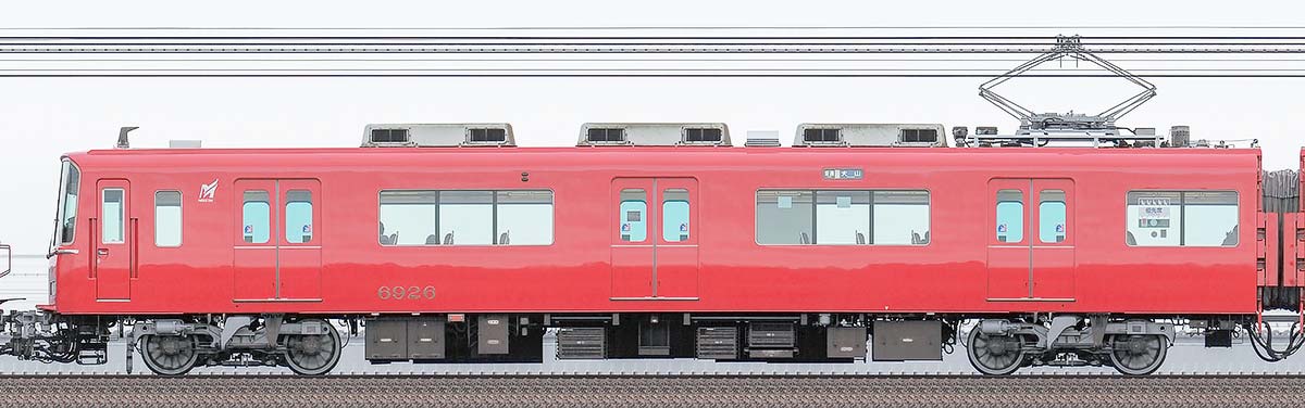 名鉄6800系（4次車）モ6926の側面写真｜RailFile.jp｜鉄道車両サイド ...