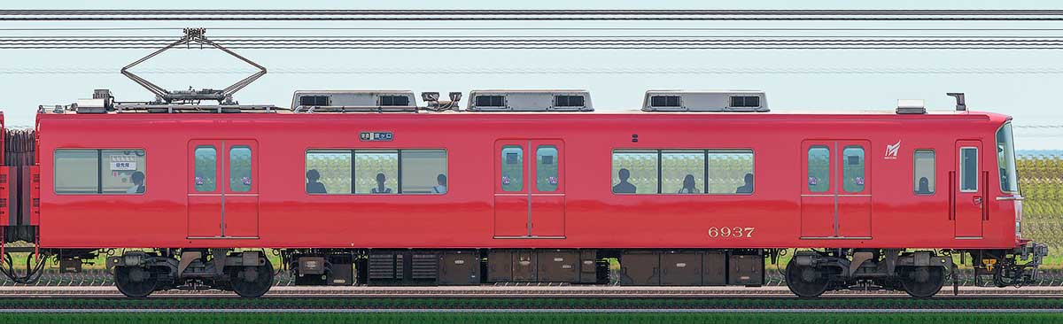 名鉄6800系(6次車)モ6937山側の側面写真