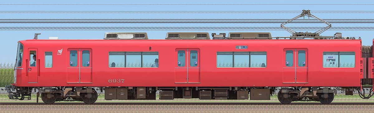 名鉄6800系(6次車)モ6937海側の側面写真