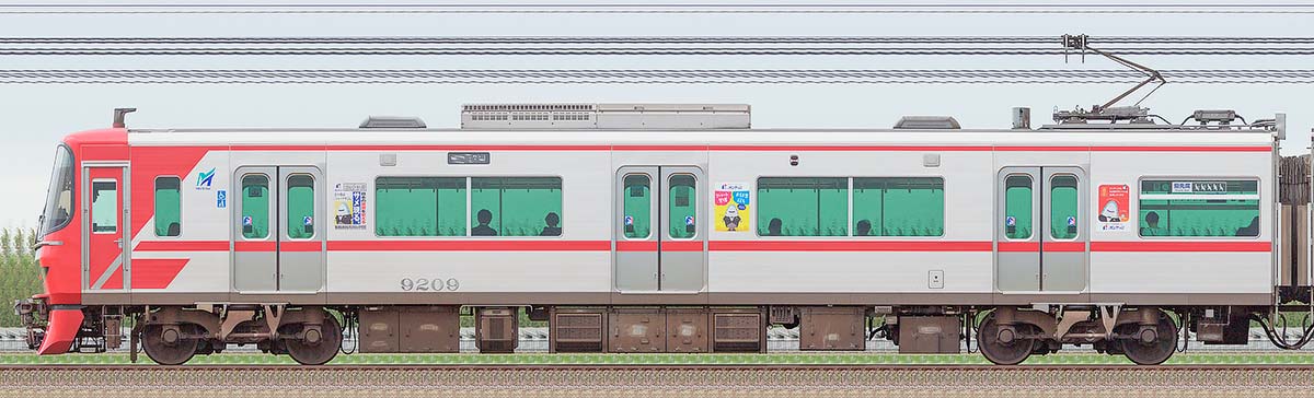 名鉄9100系（4次車）モ9209海側の側面写真