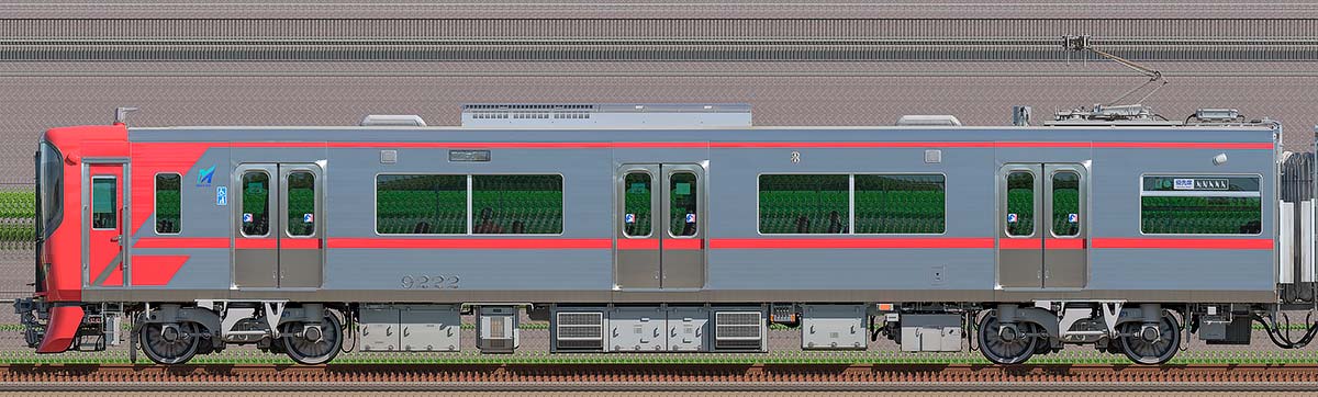 名鉄9100系(5次車)モ9222海側の側面写真