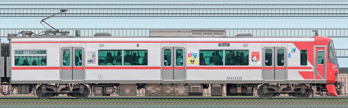 名鉄9500系（2次車）モ9605山側の側面写真