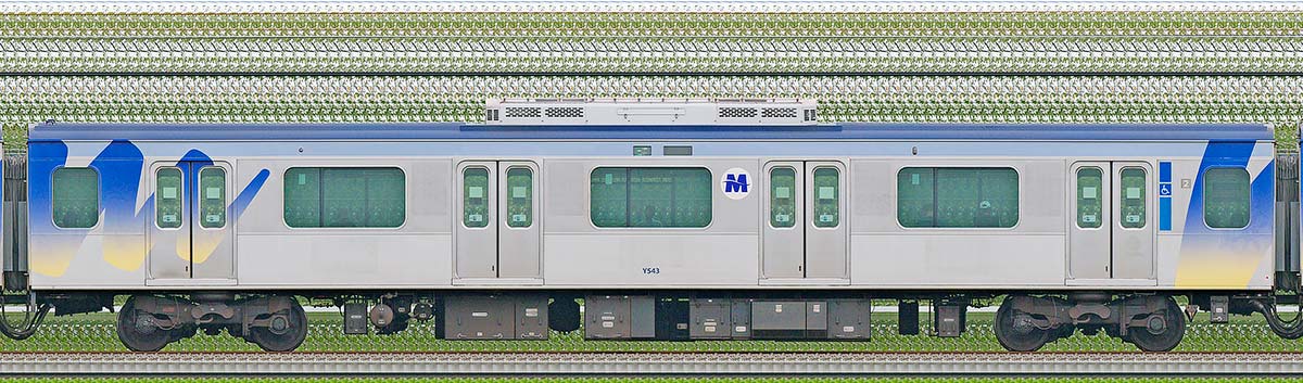 横浜高速鉄道Y500系デハY543山側の側面写真