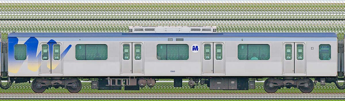 横浜高速鉄道Y500系サハY563山側の側面写真