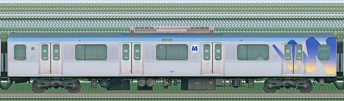 横浜高速鉄道Y500系サハY577山側の側面写真