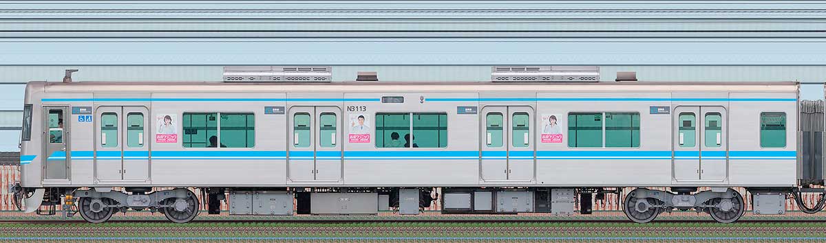 名古屋市交通局N3000形N3113山側の側面写真