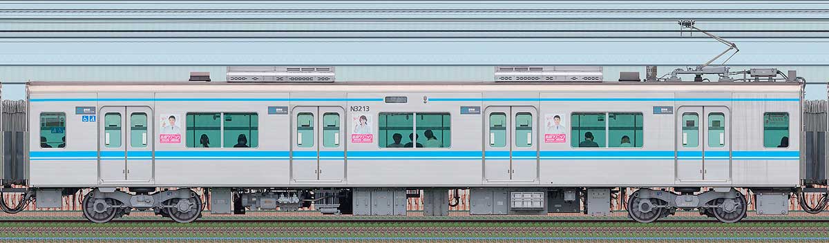 名古屋市交通局N3000形N3213山側の側面写真