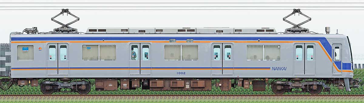 南海1000系（2次車）モハ1002山側の側面写真