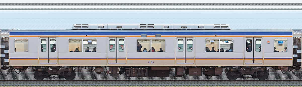 南海1000系（6次車）モハ1151海側の側面写真